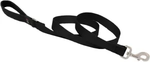 Dog Leash by Lupine in 1" Wide Black 4-Foot Long with Padded Handle