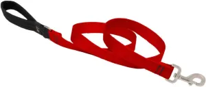 Dog Leash by Lupine in 1" Wide Red 6-Foot Long with Padded Handle