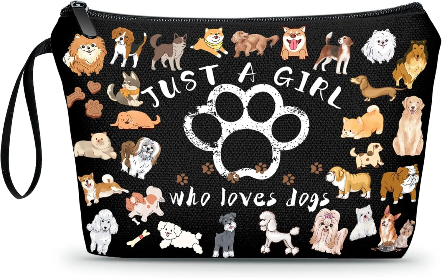 Dog Mom Gifts for Women,Just A Girl Who Loves Dogs,Small Cosmetic Dog Bag,Gifts for Dog Lovers,Dog Themed Gifts,Birthday Gifts for Women Her Bff Bestie Best Friend Sister