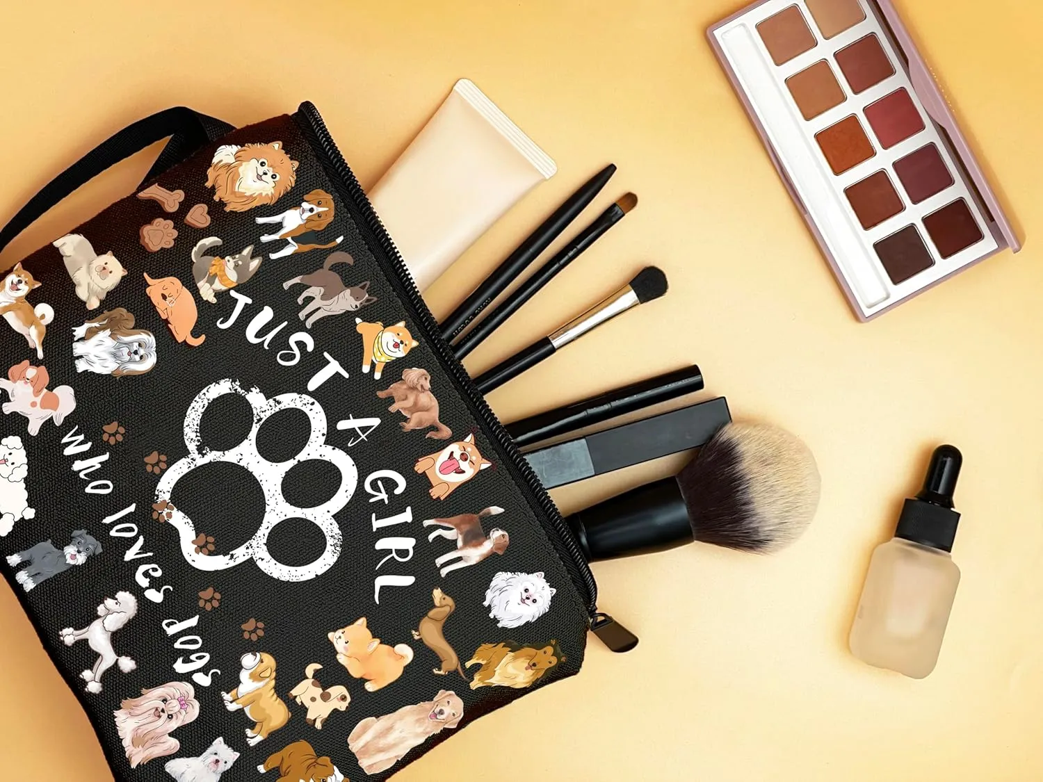 Dog Mom Gifts for Women,Just A Girl Who Loves Dogs,Small Cosmetic Dog Bag,Gifts for Dog Lovers,Dog Themed Gifts,Birthday Gifts for Women Her Bff Bestie Best Friend Sister