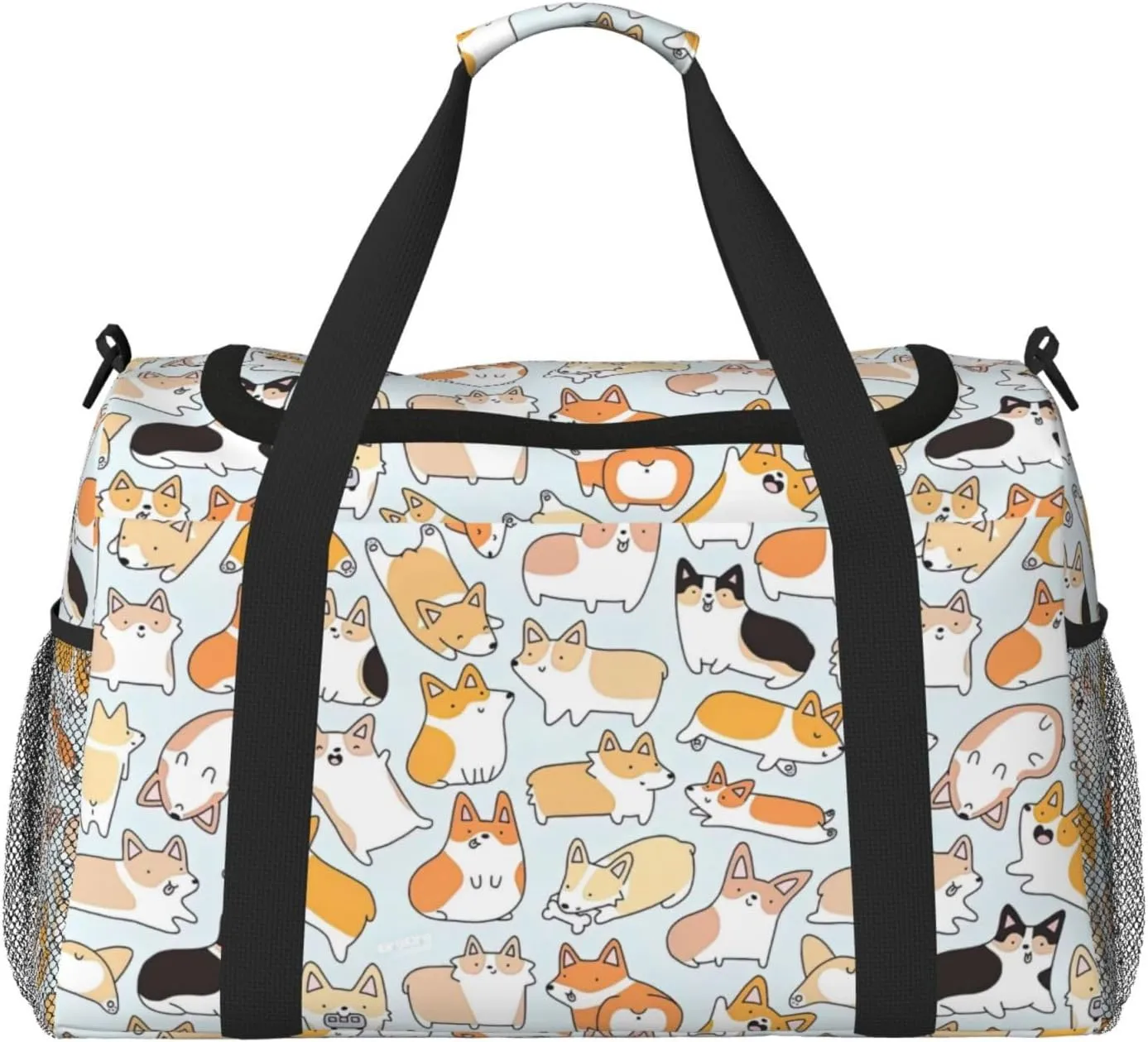 Dog print Large Canvas Travel Duffel Bag Weekender Bags for Women Overnight Bag Carry On Tote Bag