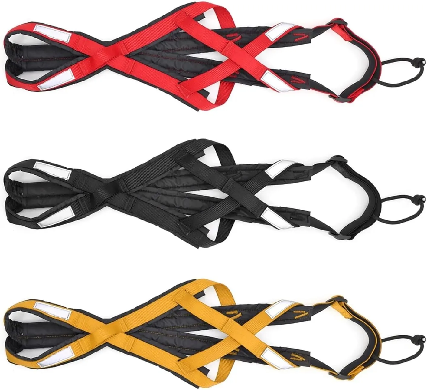 Dog Sledding Harness,Dog Sled Harness Pet Weight Pulling Sledding Harness Mushing X Back Harness for Large Dogs Husky Canicross Skijoring Scootering(Red,M)