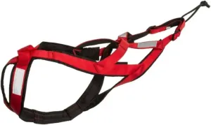 Dog Sledding Harness,Waterproof Reflective Pet Sledding Skijoring Harness Big Large Dogs Weight Pulling Vest for Pet Training(Red,XXL)
