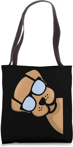 Dog with Glasses Tote Bag