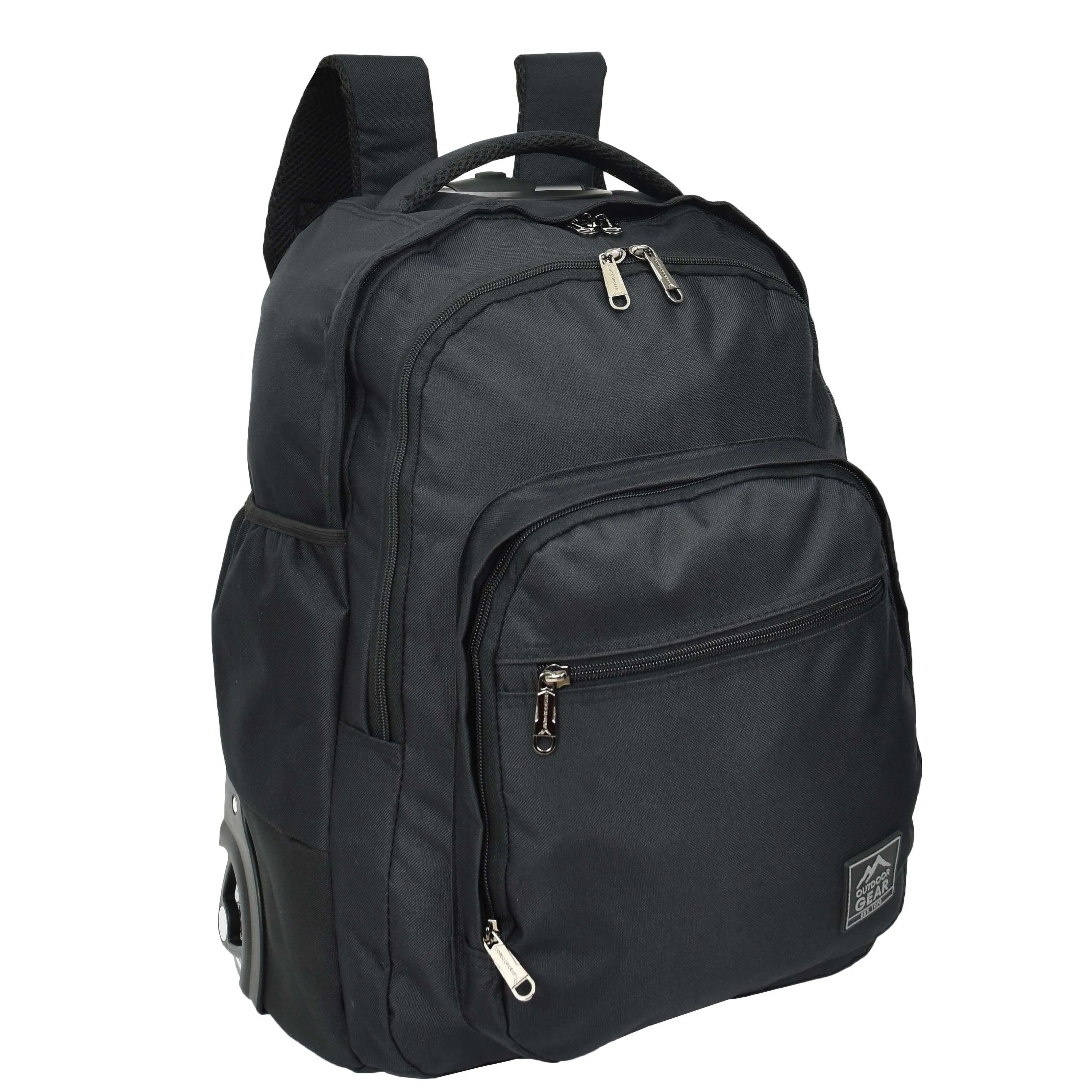 DR651 Rolling Wheels Cabin Size Hiking Backpack Black