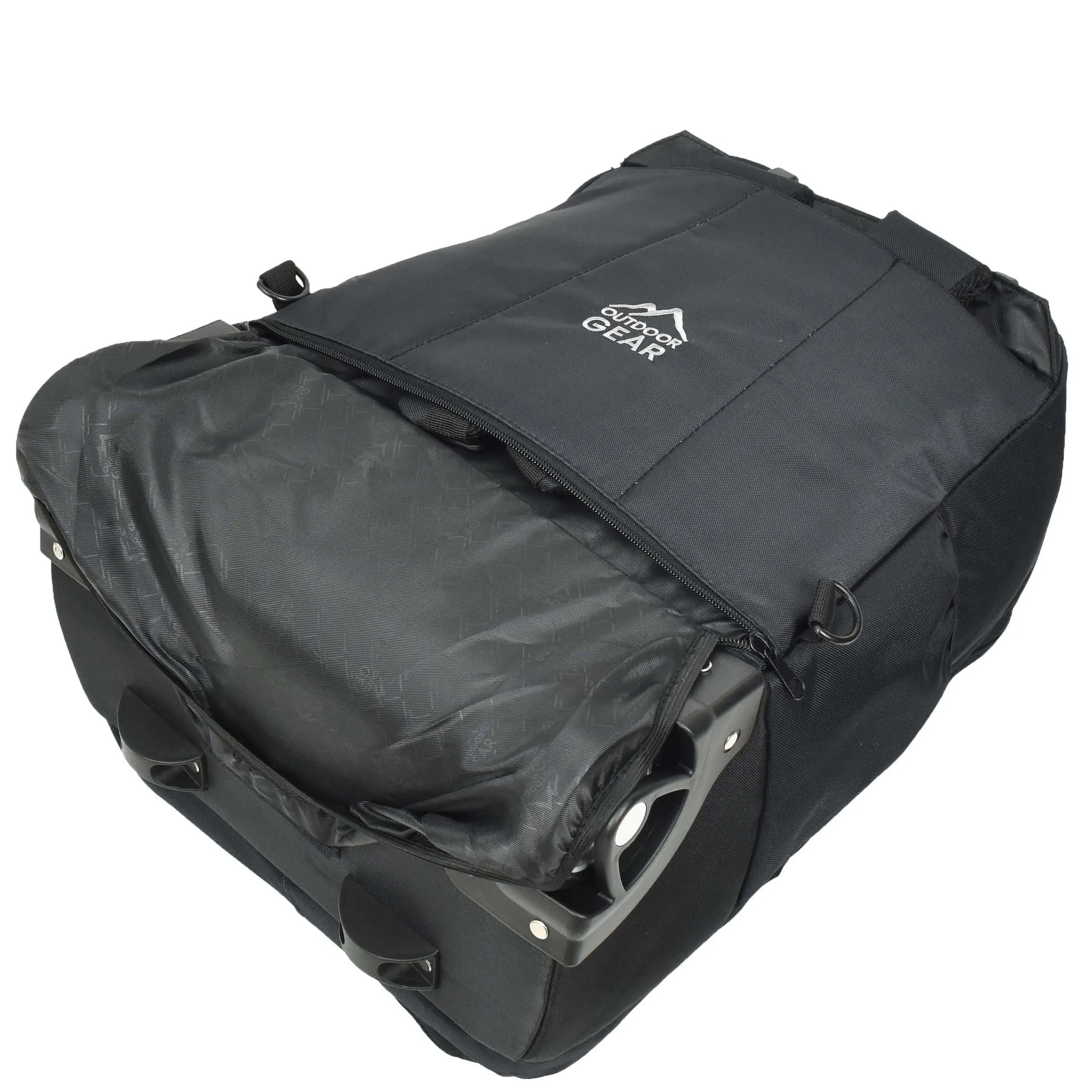 DR651 Rolling Wheels Cabin Size Hiking Backpack Black