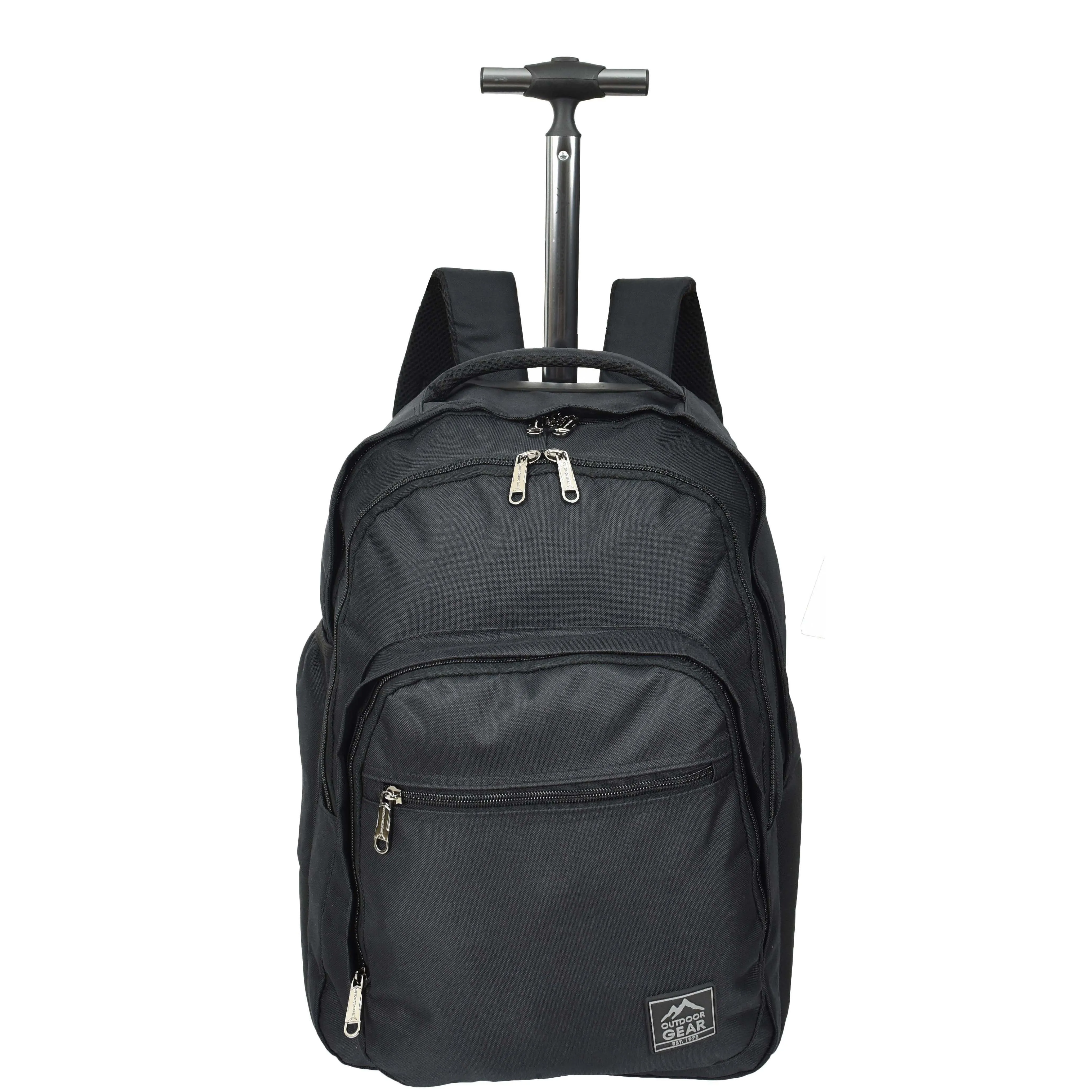 DR651 Rolling Wheels Cabin Size Hiking Backpack Black