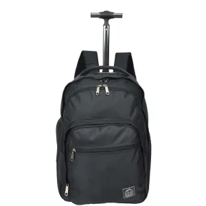 DR651 Rolling Wheels Cabin Size Hiking Backpack Black