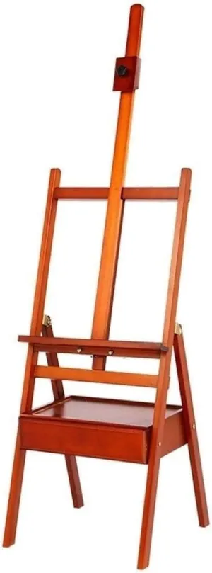 Drawer Easel H-Frame Beech Wood Easel, Can Place Canvas Height 100CM
