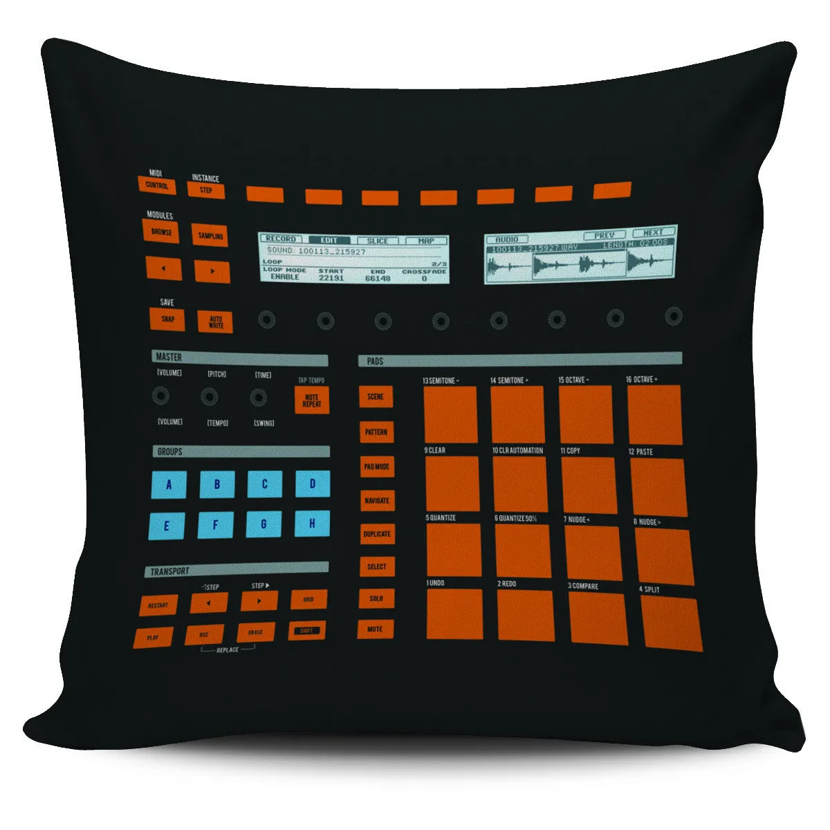 Drum Machine Pillow Covers