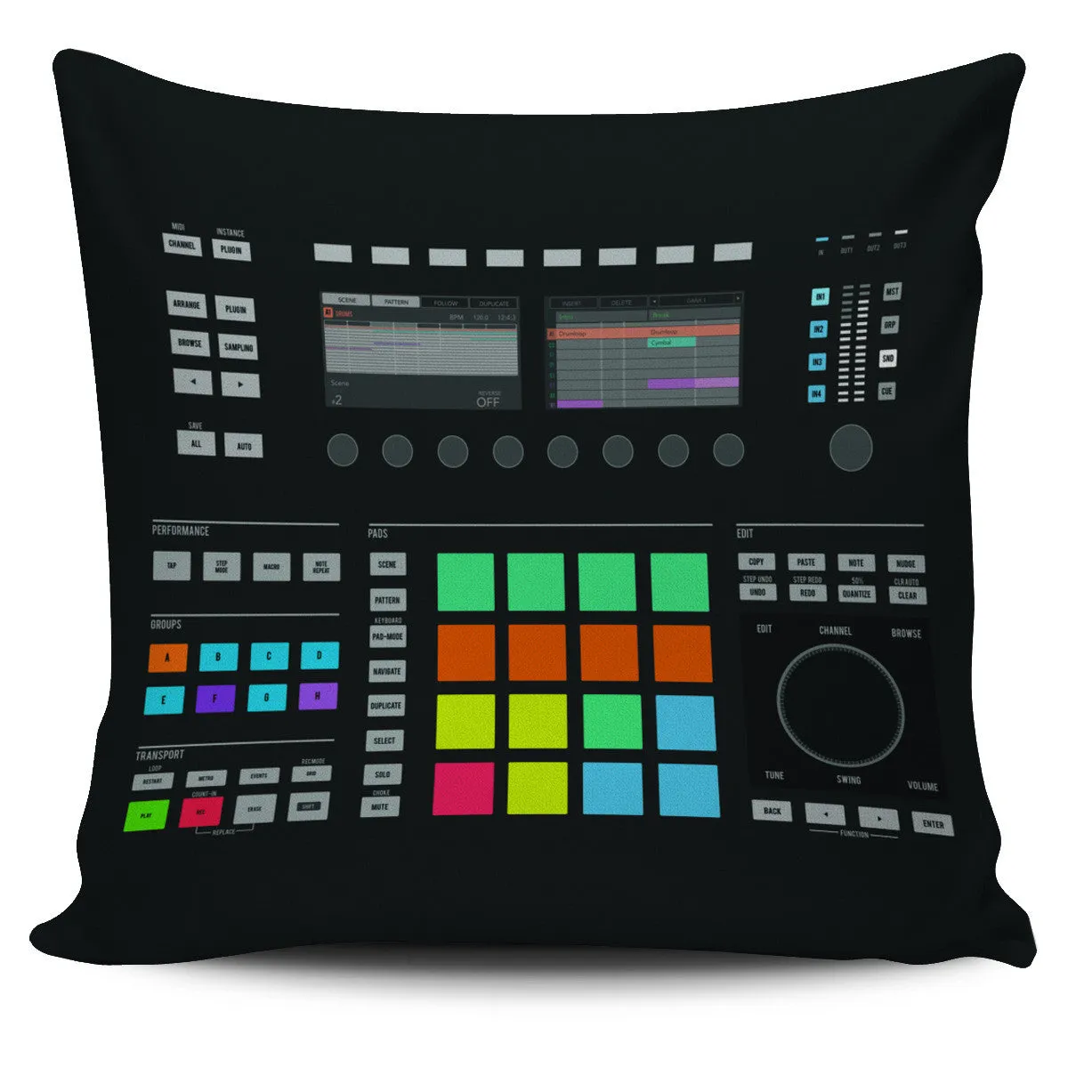 Drum Machine Pillow Covers