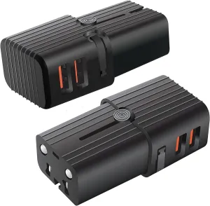Dual Universal USB Adapter Works for Micromax Canvas Unite 4 Pro for Worldwide Power and Travel Between US/EU/CN/AUS/NZ/UK