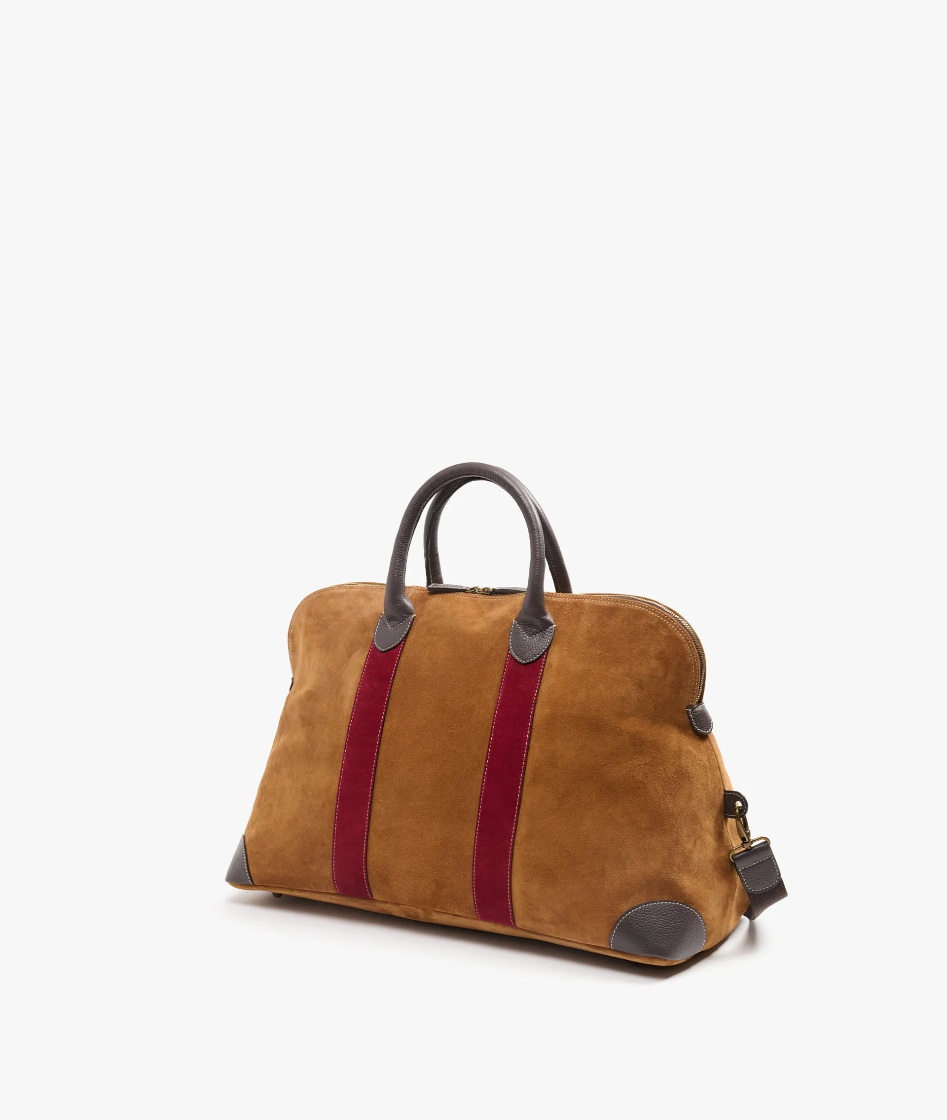 Duffel Bag London Deluxe - Light Brown/Burgundy