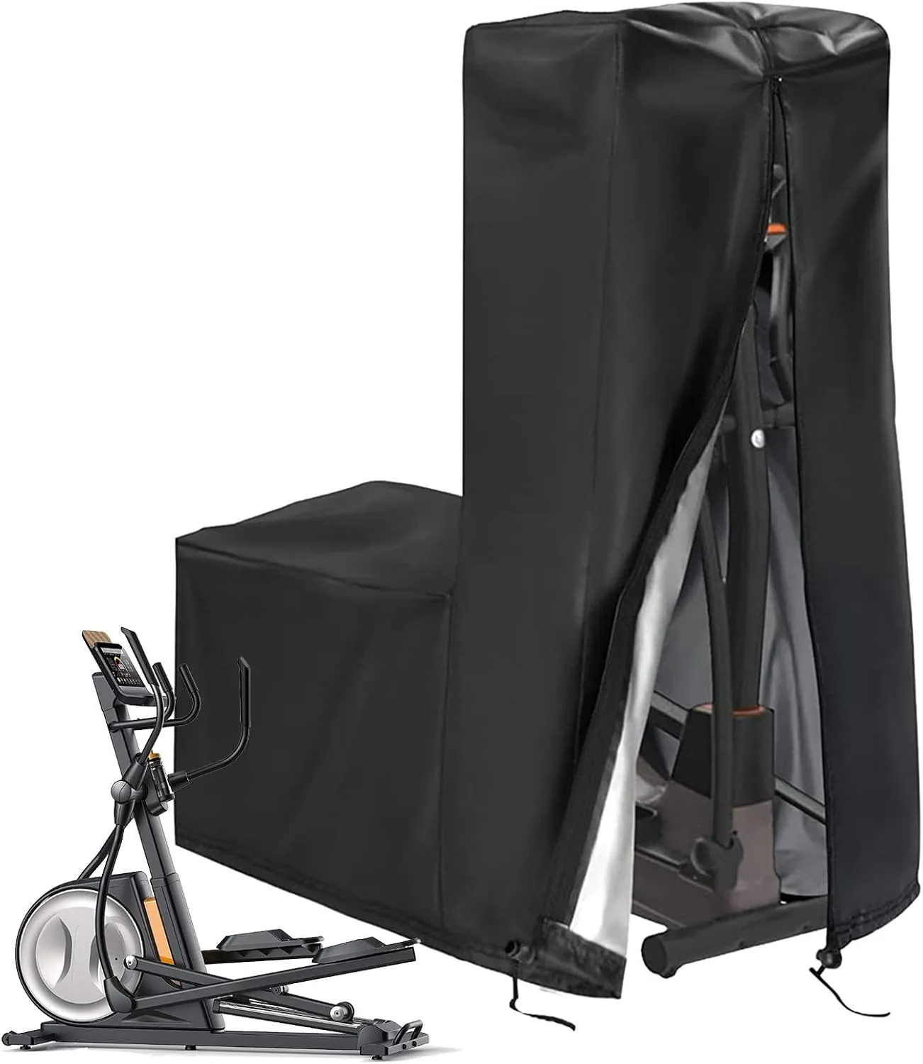 Dust Cover for Elliptical - Full Coverage Elliptical Protection | Uv-Resistant Elliptical Trainer Cover, Scratch-Proof Elliptical Cover, Adjustable Elliptical Storage Cover, Workout Machine
