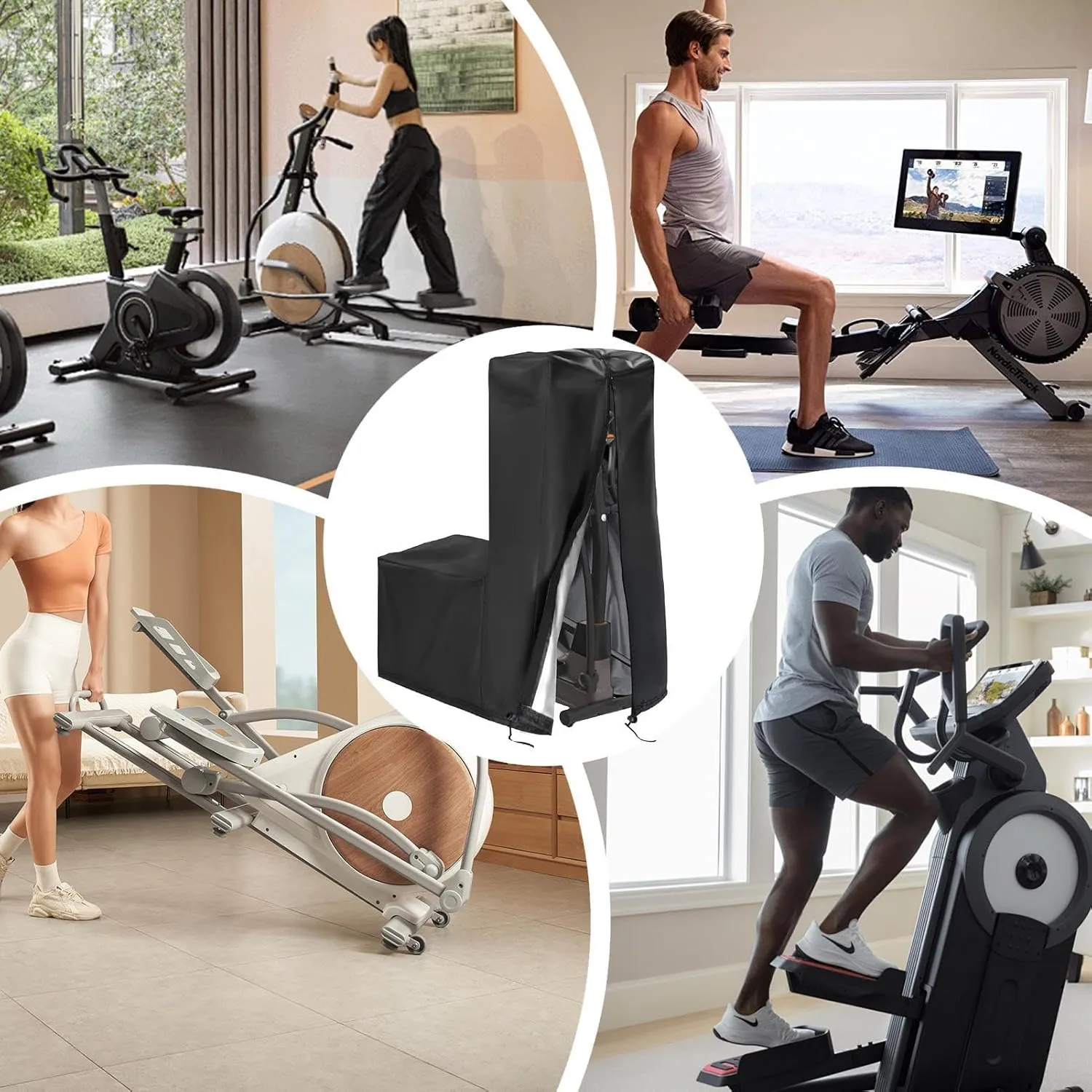 Dust Cover for Elliptical - Full Coverage Elliptical Protection | Uv-Resistant Elliptical Trainer Cover, Scratch-Proof Elliptical Cover, Adjustable Elliptical Storage Cover, Workout Machine