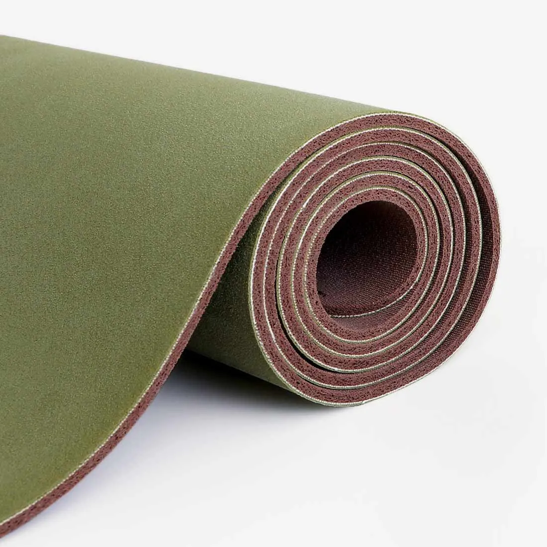 easyoga Premium Natural Rubber Yoga Mat - G02 Green/Brown
