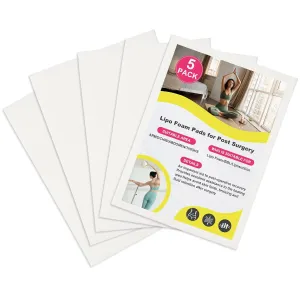 Ecmln 5 Pack Lipo Foam Pads - 8'' x 11'' Lipo Foam Board Lipo Foams Post Surgery for Liposuction Surgery Recovery, Using with Flattening Abdominal Compression Garments