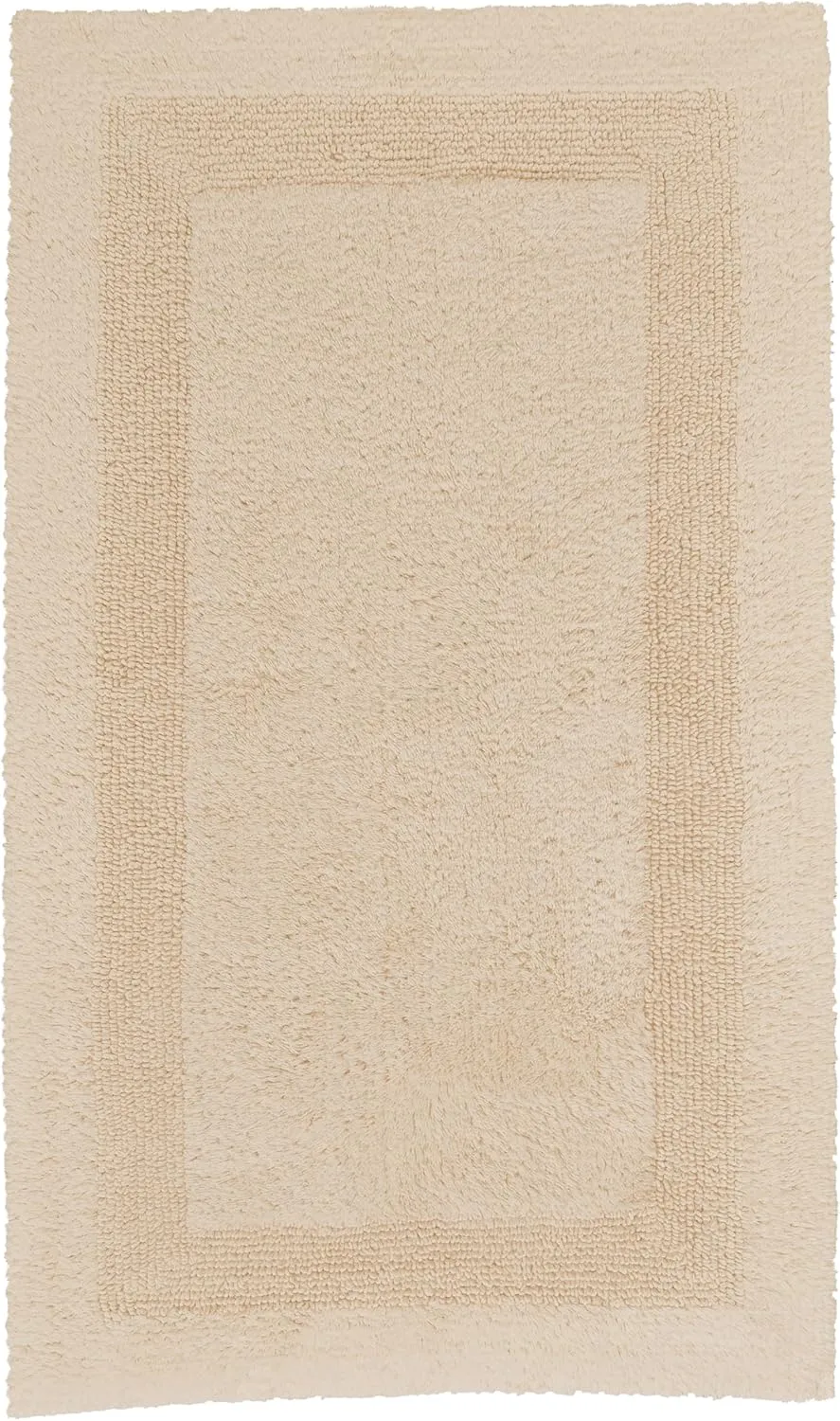 Eco Living Arizona Reversible Cotton Bathroom Rug (27.6x47.2in, Natural)