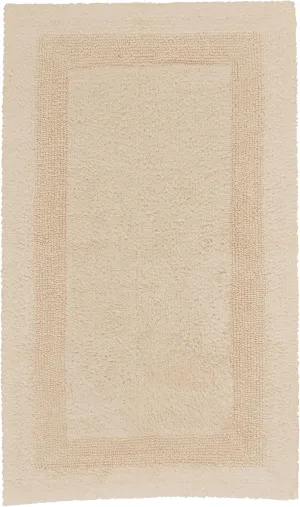 Eco Living Arizona Reversible Cotton Bathroom Rug (27.6x47.2in, Natural)