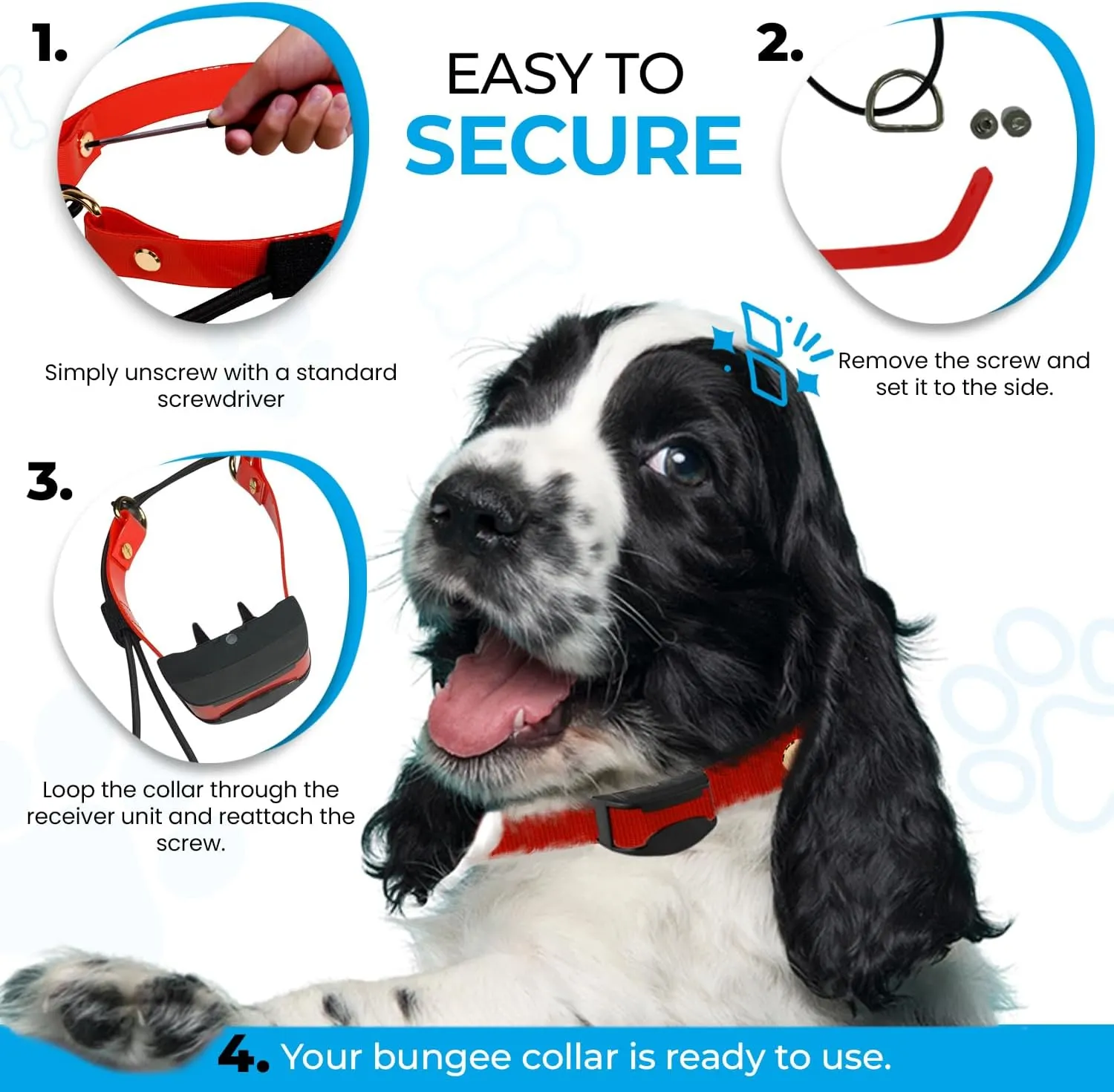 eCollar 3/4 Inch Replacement Strap Bungee Style - Dog Shock Collar Replacement Strap - 3/4 Dog Collar for Shock Collar - Replacement Collar - sportdog Replacement Collar (Camouflage, 3/4" - Width)