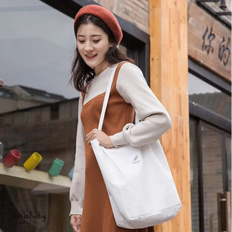 EcoLux Corduroy Tote Bag