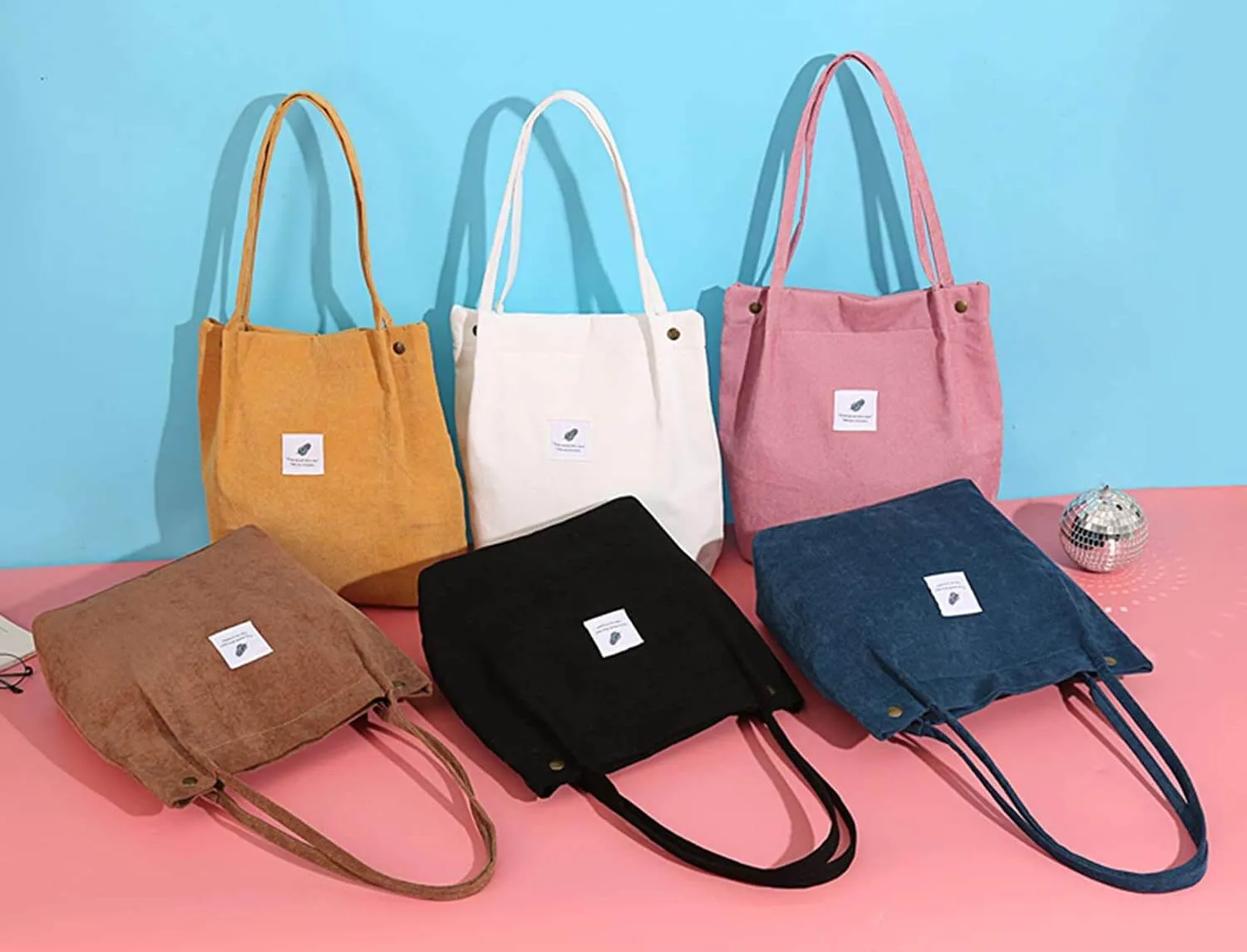 EcoLux Corduroy Tote Bag
