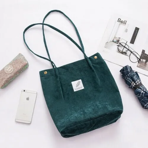 EcoLux Corduroy Tote Bag