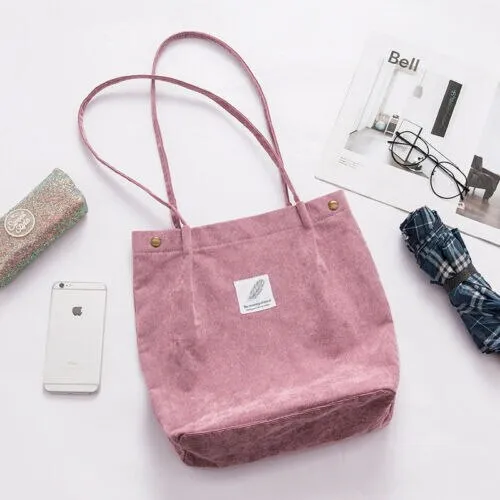 EcoLux Corduroy Tote Bag