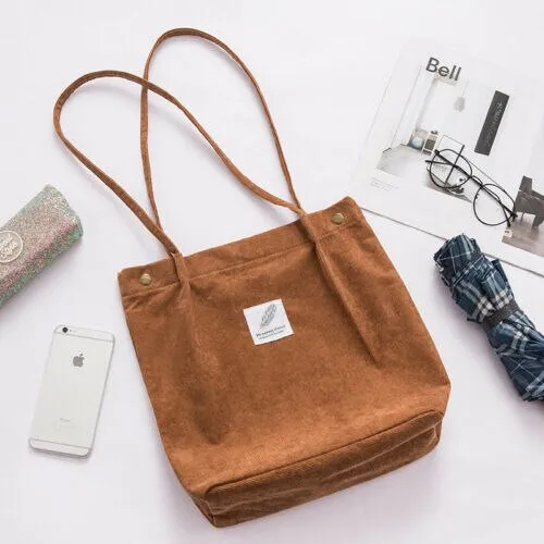 EcoLux Corduroy Tote Bag