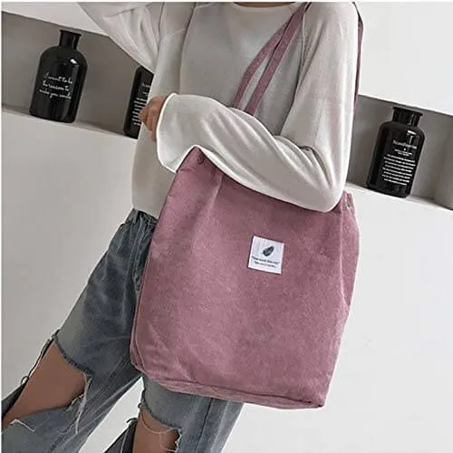 EcoLux Corduroy Tote Bag
