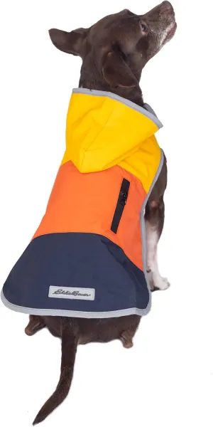 Eddie Bauer E23210S Ravenna Colorblocked Dog Windbreaker Jacket in Small, Orange and Blue