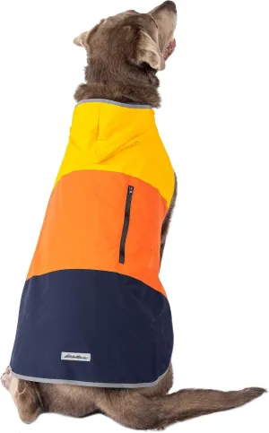 Eddie Bauer E23210XL Ravenna Colorblocked Dog Windbreaker Jacket in XL, Orange and Blue