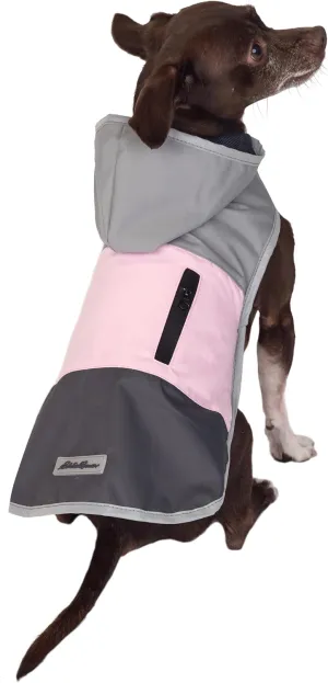 Eddie Bauer E24232S Ravenna Colorblocked Dog Windbreaker Jacket in Small, Grey and Pink