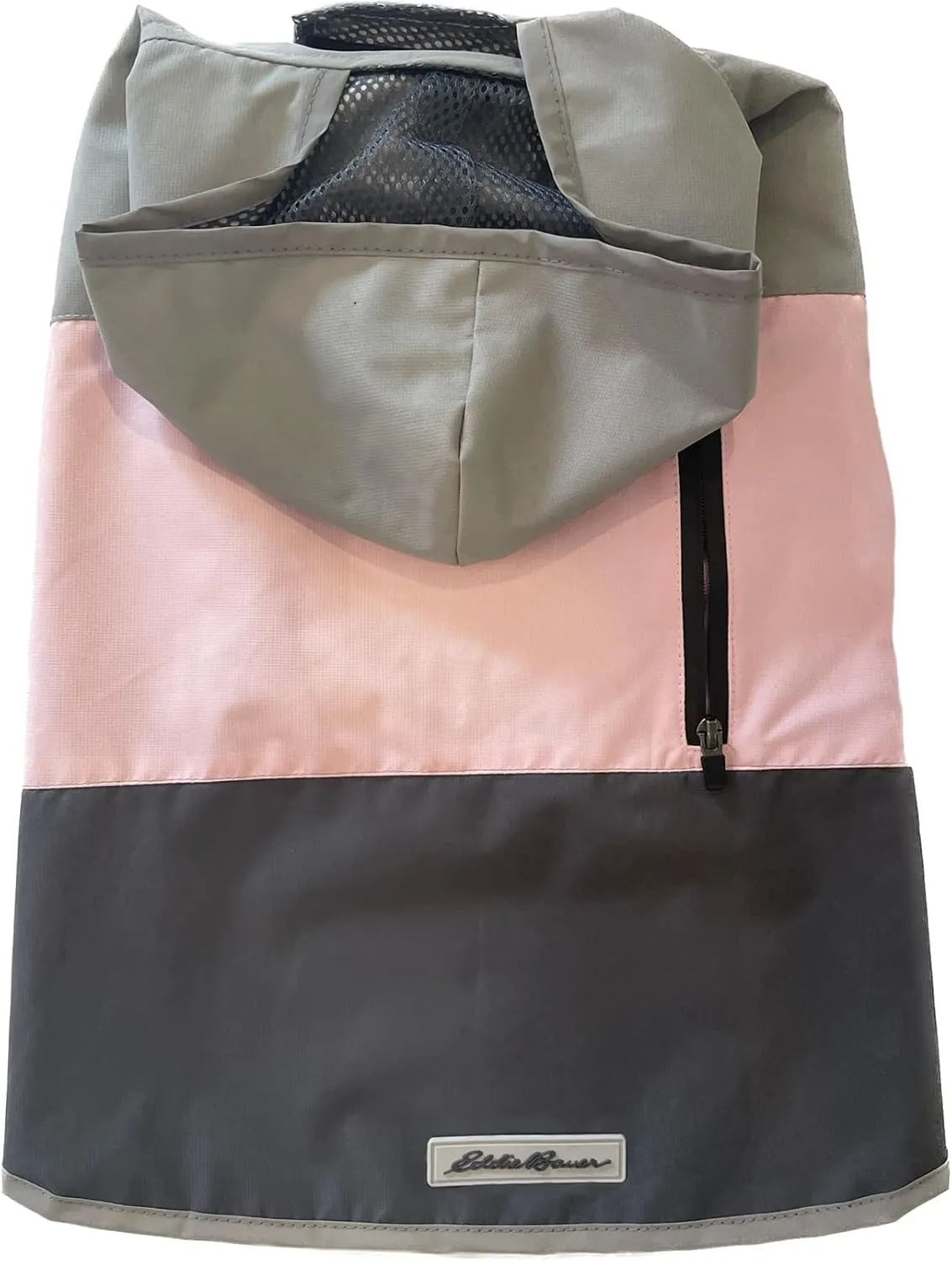 Eddie Bauer E24232S Ravenna Colorblocked Dog Windbreaker Jacket in Small, Grey and Pink