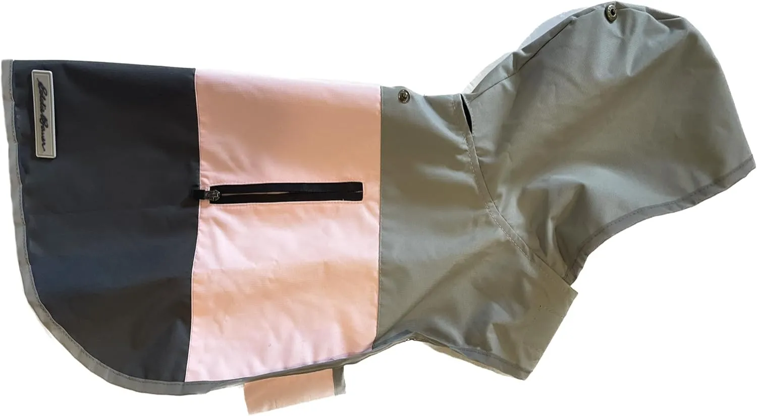 Eddie Bauer E24232S Ravenna Colorblocked Dog Windbreaker Jacket in Small, Grey and Pink