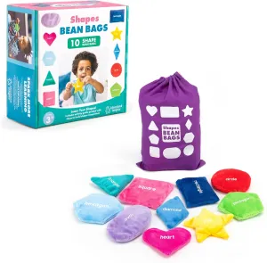 Educational Insights Shapes Bean Bags - Toddler Learning Toys, Learn Shapes and Colors, Shape Sorting Toys for Toddlers, Preschool Classroom Must Haves, Tactile Manipulatives for Kids Ages 3 