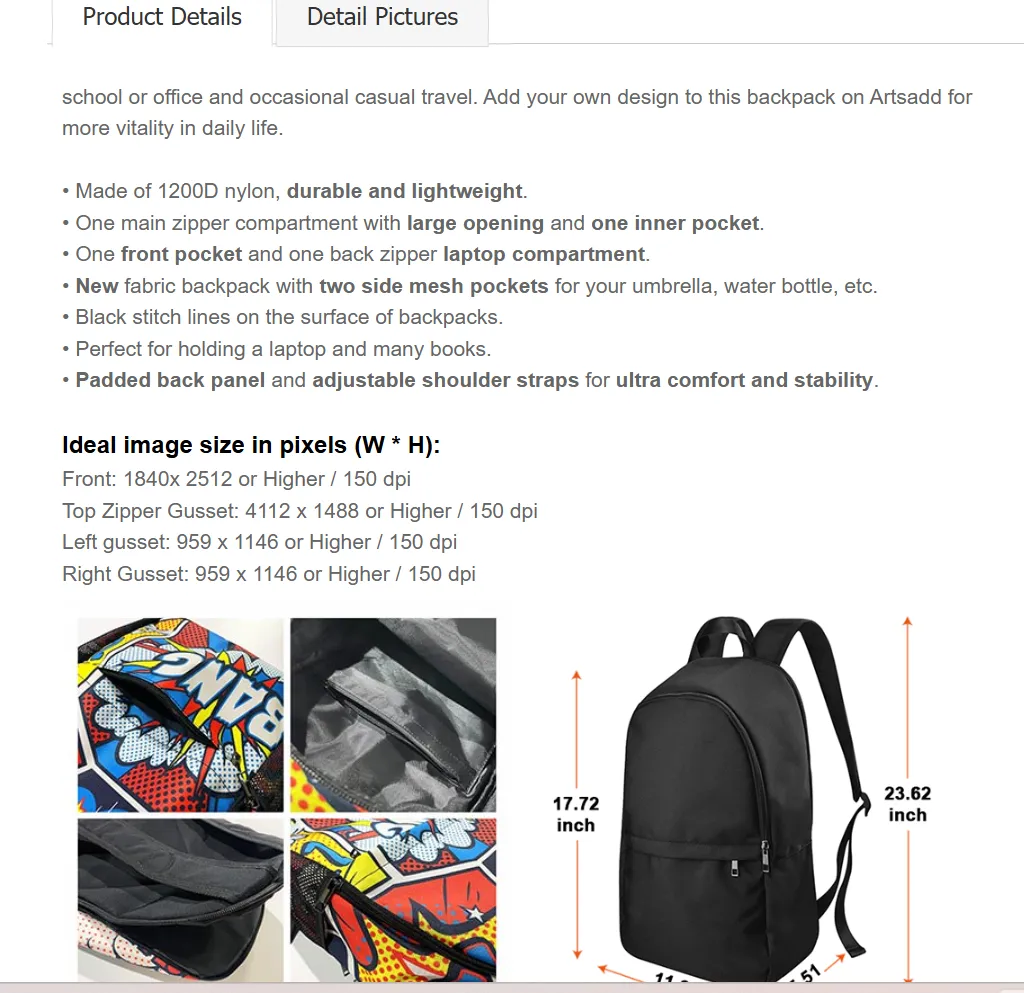 Efficient operation & Free shipping Philadelphia with Backpack Laptop Compartment Mesh Eagles Pockets