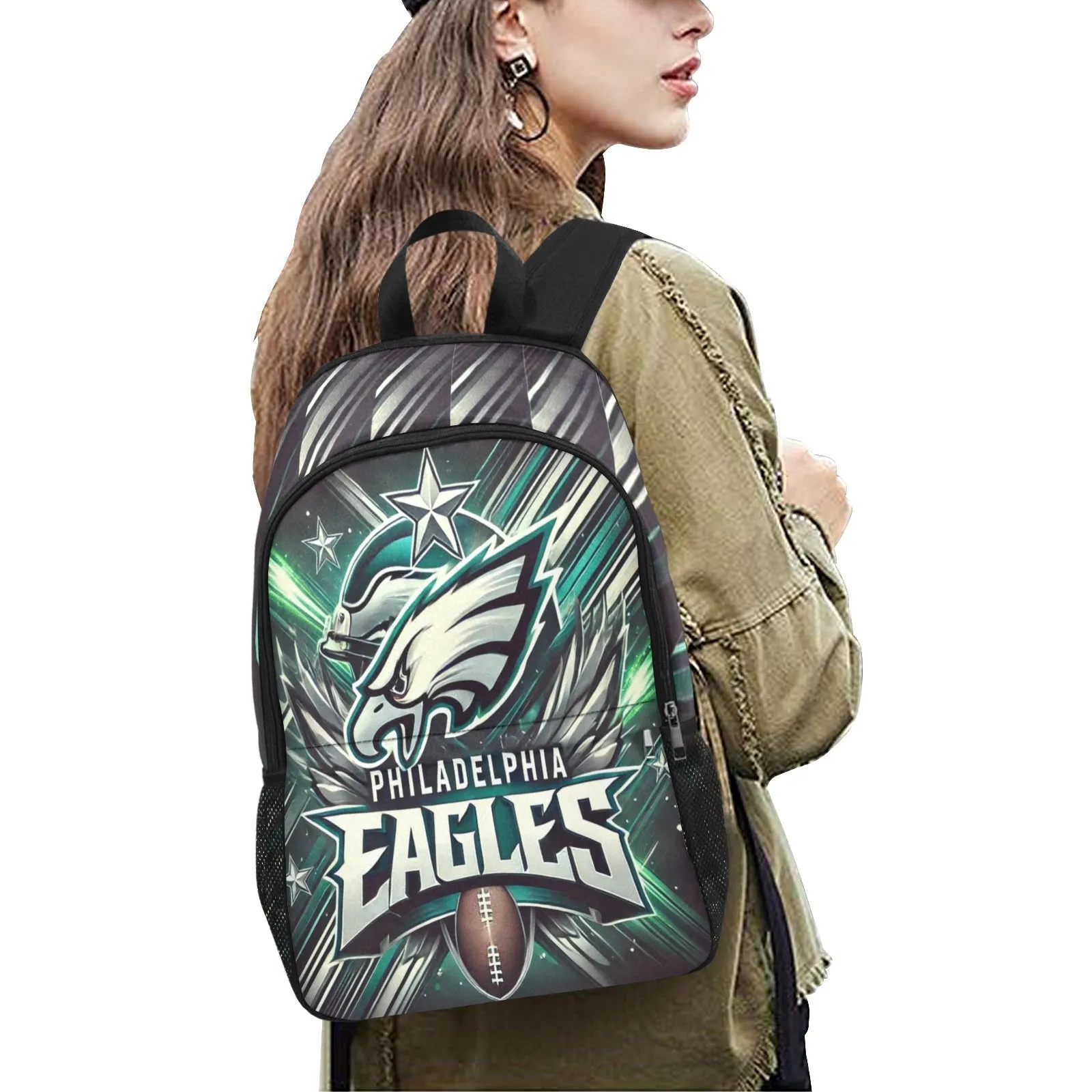 Efficient operation & Free shipping Philadelphia with Backpack Laptop Compartment Mesh Eagles Pockets
