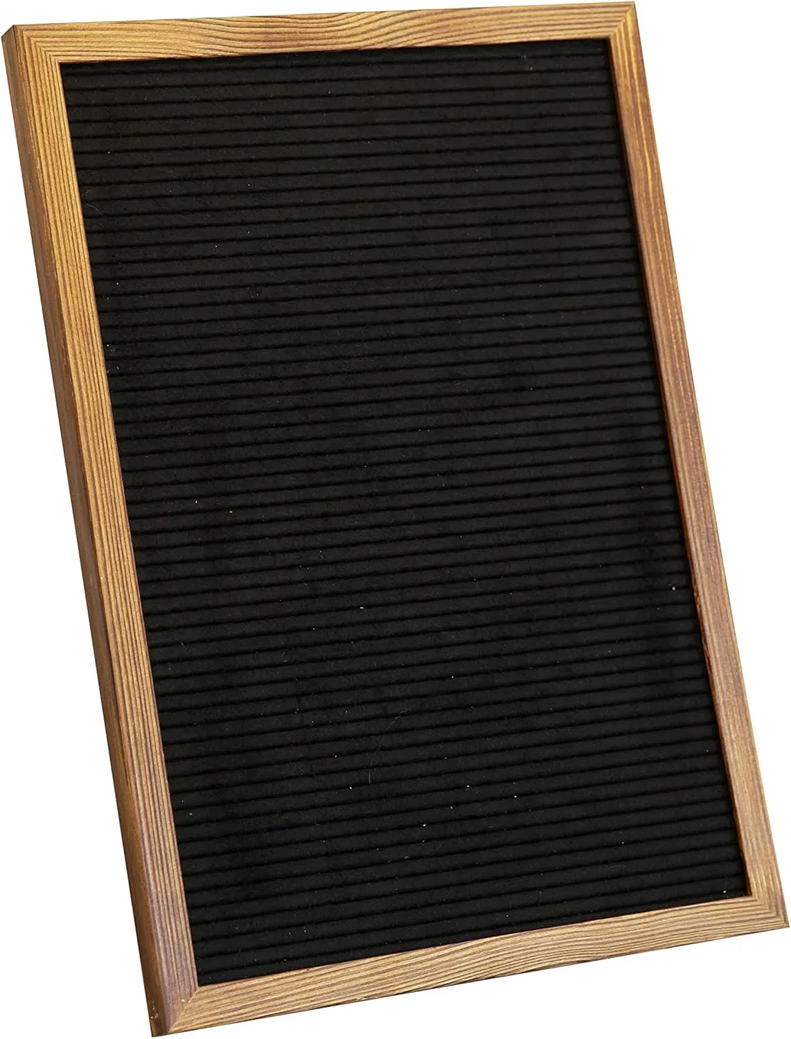 EMMA   OLIVER Bette Letter Board - 12"x17" - Torched Wood Frame - Black Felt - 389 Letter, Number & Symbols Set - Canvas Carry Bag - Sawtooth Hanger - Easel Stand