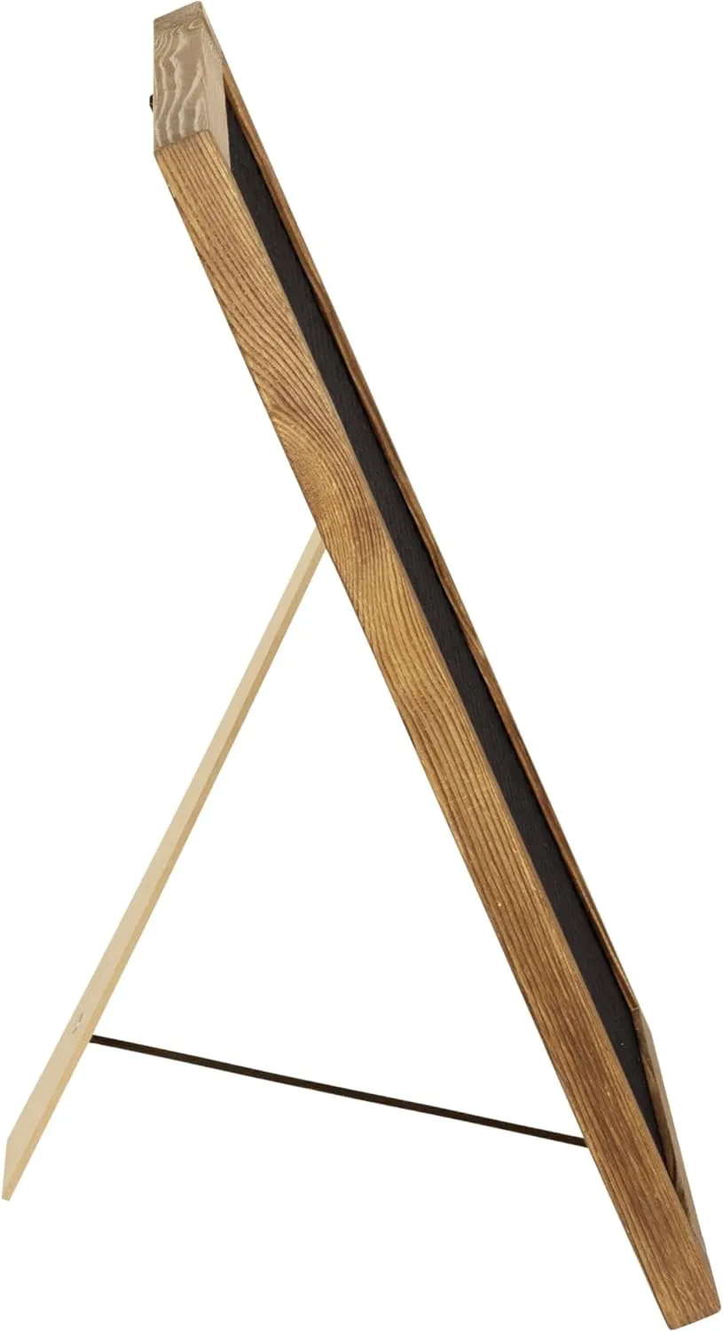 EMMA   OLIVER Bette Letter Board - 12"x17" - Torched Wood Frame - Black Felt - 389 Letter, Number & Symbols Set - Canvas Carry Bag - Sawtooth Hanger - Easel Stand