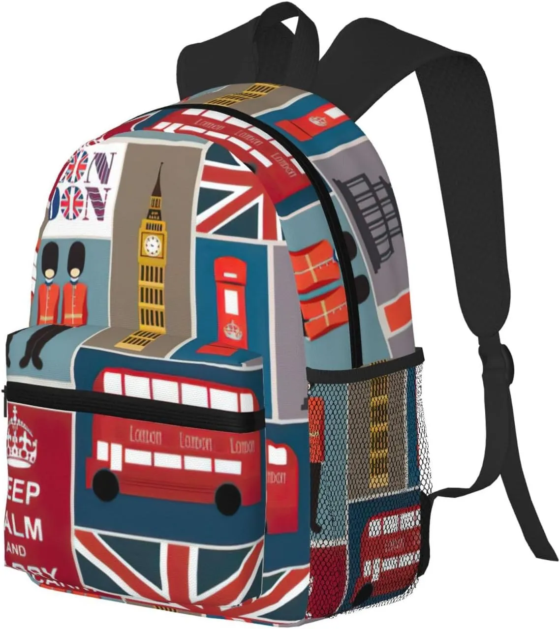 England Symbols print backpack Travel Laptop Backpack Cute Purse Casual Backpack work, traveling,