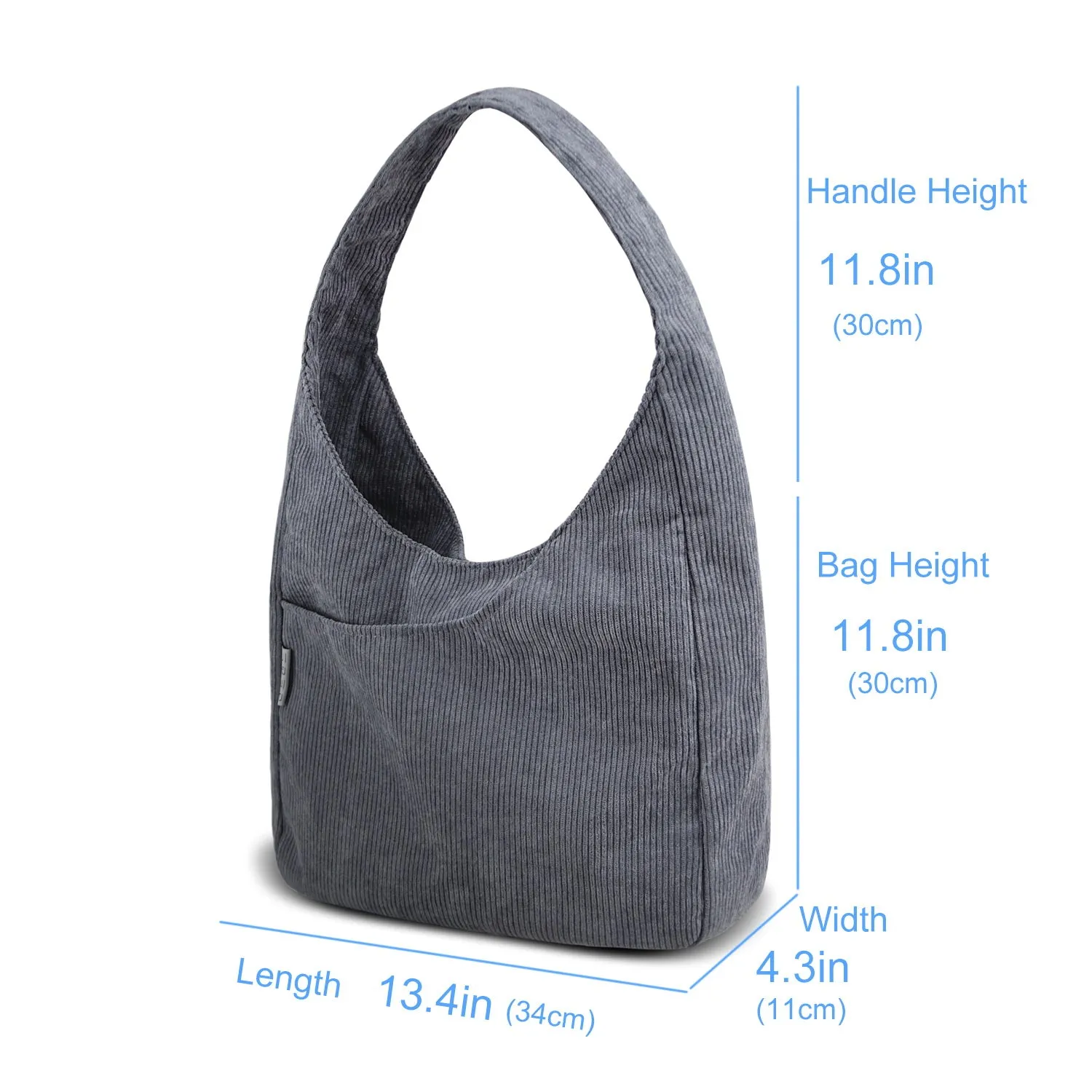 Entchin Women Hobo Bag Purse Corduroy Handbag Casual Shoulder Satchel Tote Bag