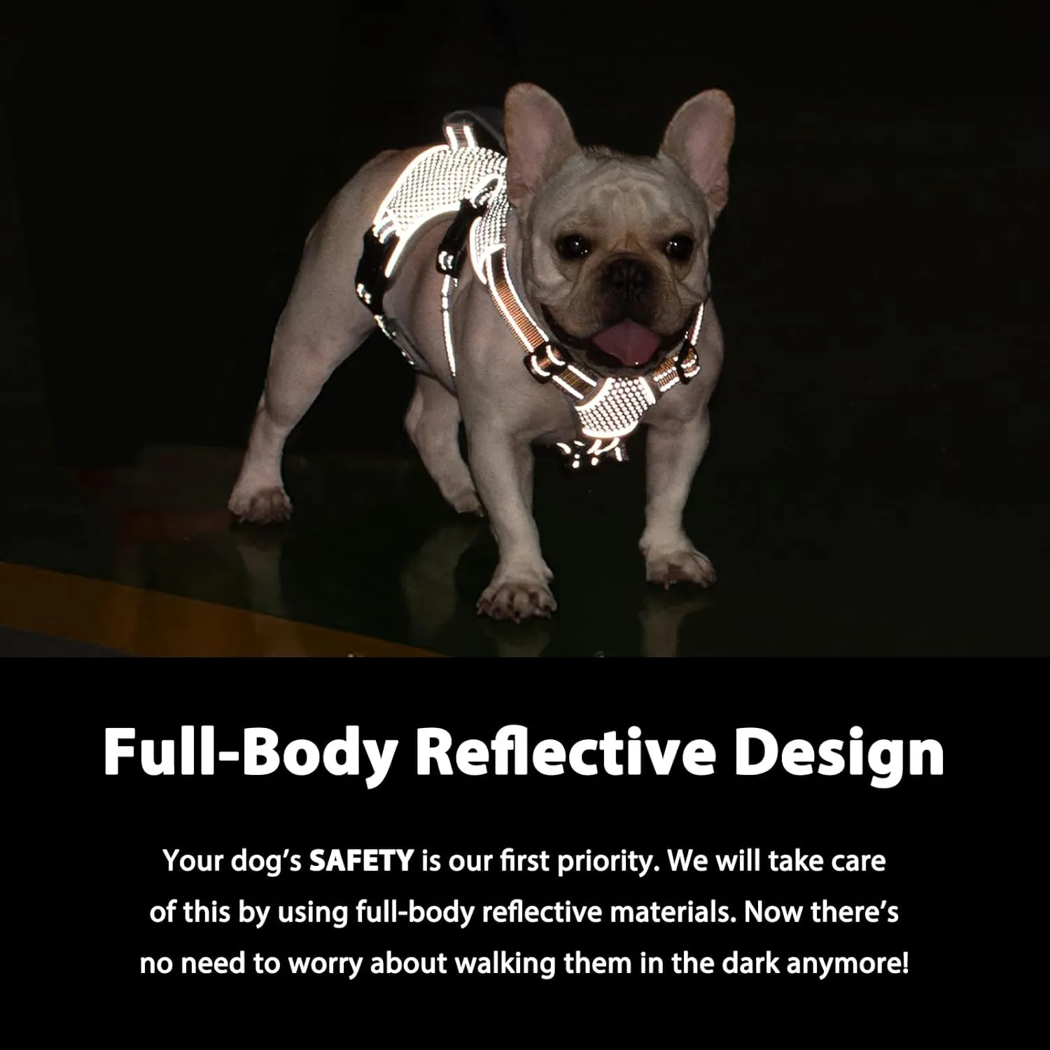 Escape Proof Dog Harness, Escape Artist Harness, Reflective Dog Harness with Handle, Durable,Adjustable Vest for Small Medium Large Dogs Walking, Training, and Running Gear(Orange,L)