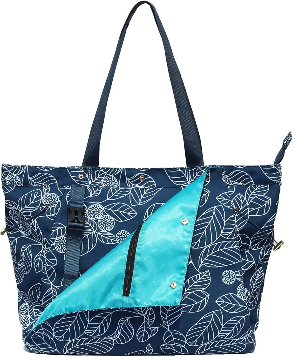 ESVAN Yoga Mat Bag, Gym Bag Tote Bag with Multi Pockets For Women Drawstring Yoga Mat Carrier Pilates Travel Workout Office