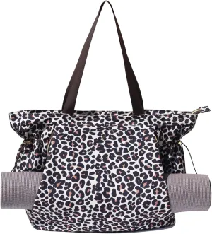 ESVAN Yoga Tote Bag for Women Shoulder Bags Drawstring for Office Workout Travel Carryall Pilates Gym and Beach