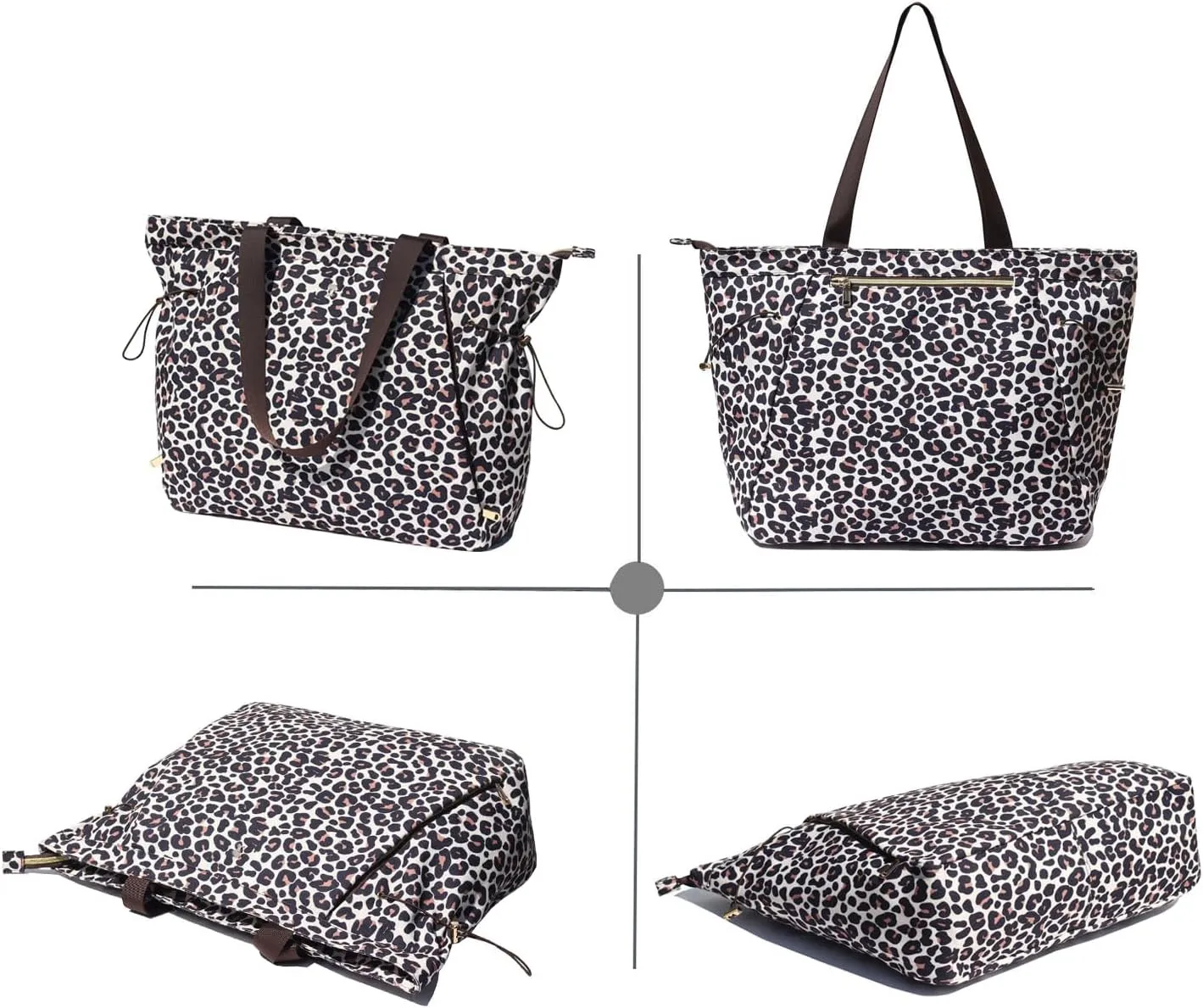 ESVAN Yoga Tote Bag for Women Shoulder Bags Drawstring for Office Workout Travel Carryall Pilates Gym and Beach
