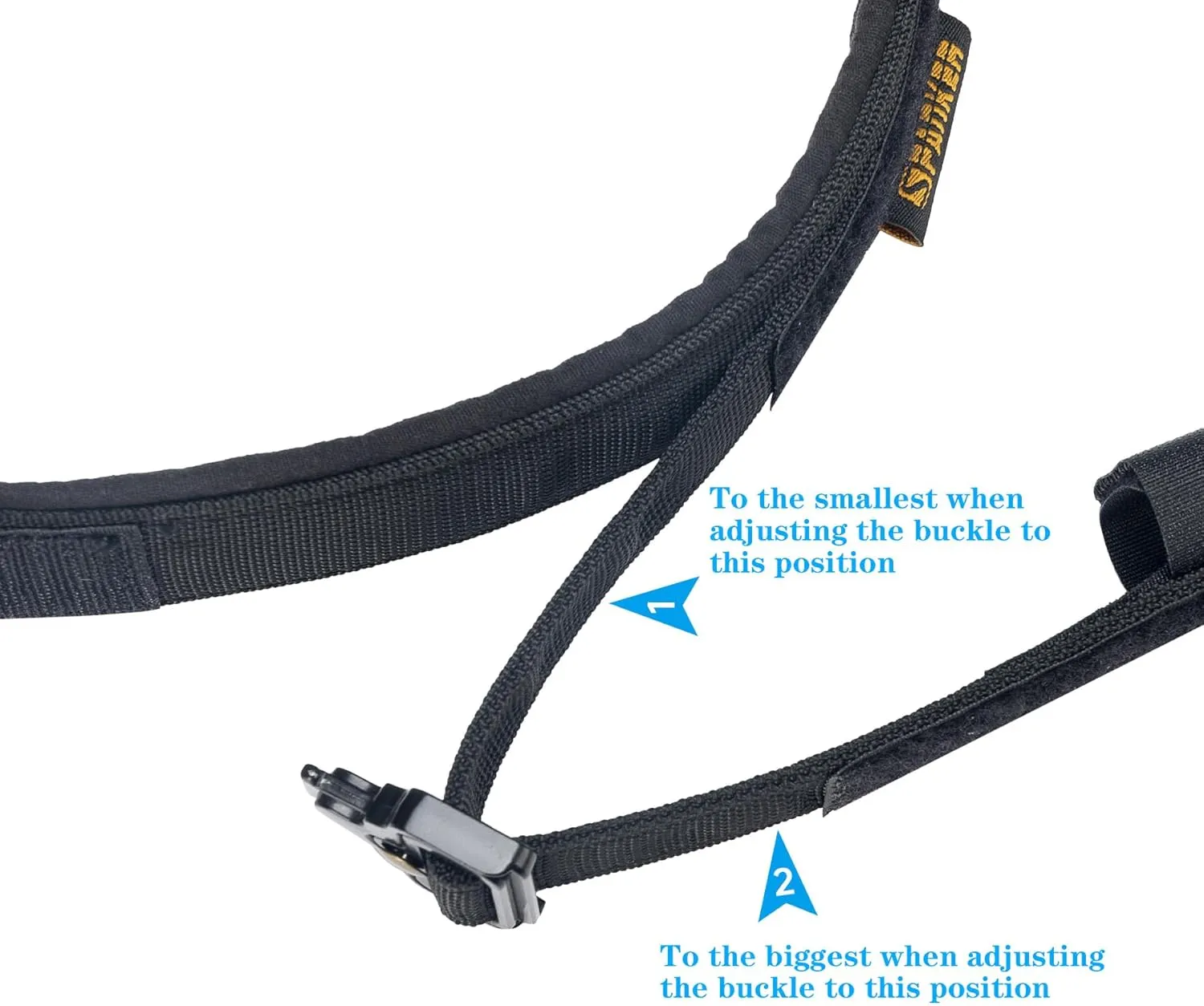 EXCELLENT ELITE SPANKER Tactical Dog Collar Nylon Adjustable Training Collar Military Dog Collar Heavy Duty Metal Buckle with Control Handle for Medium and Large Dogs with Patches(Black-L)
