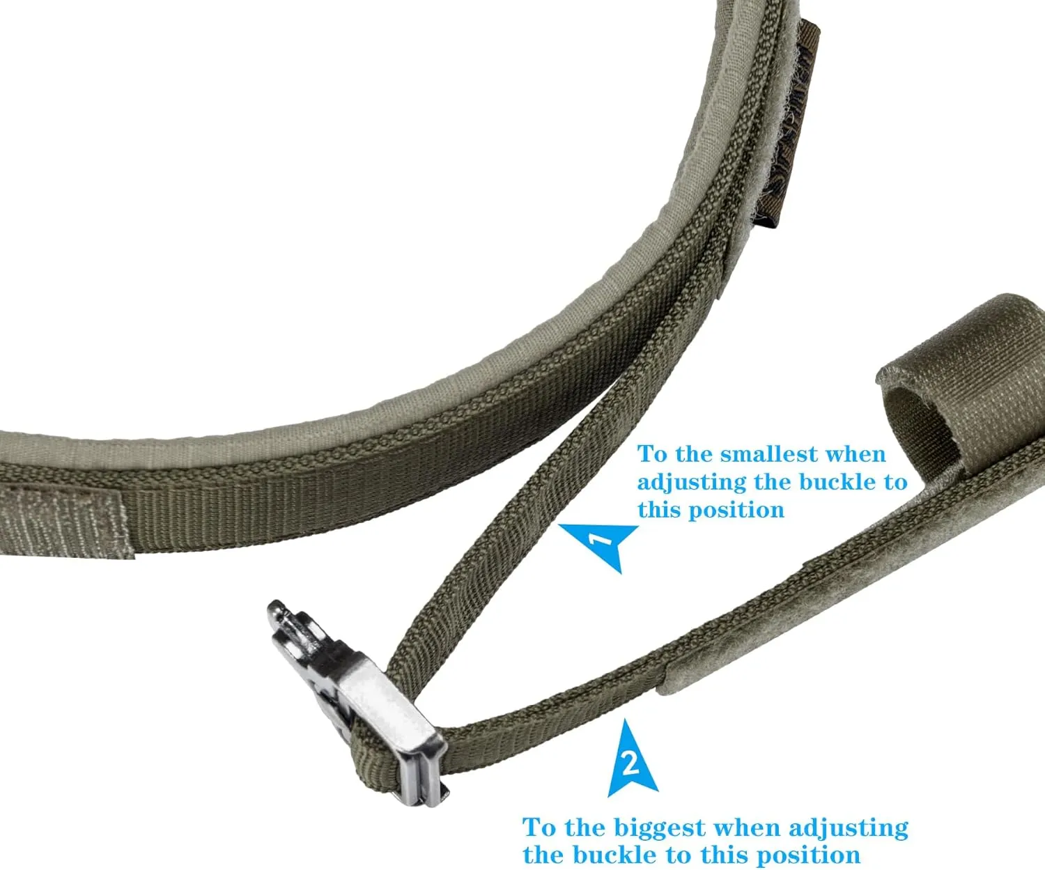 EXCELLENT ELITE SPANKER Tactical Dog Collar Nylon Adjustable Training Collar Military Dog Collar Heavy Duty Metal Buckle with Control Handle for Medium and Large Dogs with Patches(Ranger Green-L)