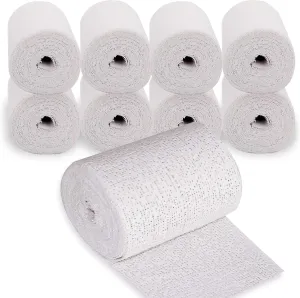 Falling in Art Plaster Cloth Rolls, 500gsm Plaster Strip, Plaster Gauze Bandages for Craft Projects, Mask Making, Belly Casts, Body Molds, 4inch x180inch, 8 Pack