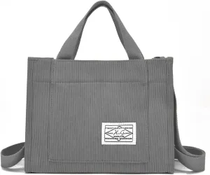 Fashion Corduroy Tote Handbag for Women - Stylish Hobo Bag